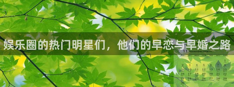 fun88乐天堂：娱乐圈的热门明星们，他们的早恋与早婚之路